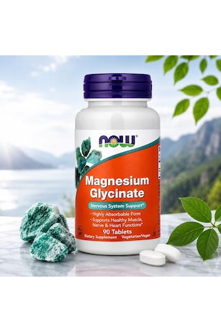 Now Foods Magnesium Glycinate 90 Tablets