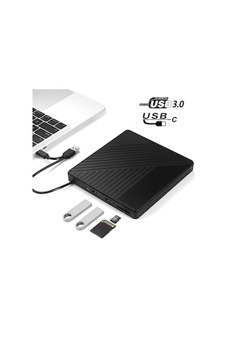 Sones Usb 3.0 Ve Type-c Dvd Sürücü Oynatıcı Harici Optik Sürücü