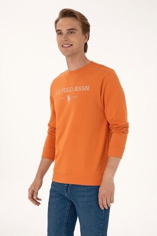 U.S. Polo Assn. Erkek Regular Fit Bisiklet Yaka Bakır İnce Basic Sweatshirt 50313743-VR182