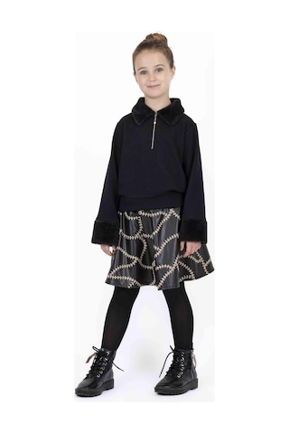Bestkids Kız Çocuk Deri İşlemeli Etek 001