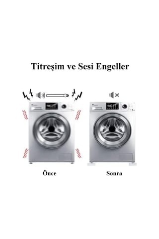 Çamaşır Makinesi Titreşim Gürültü Hareket Önleyici Mobilya Yükseltici Ayak Ped 4 Adet