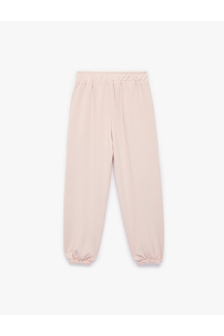 Koton Viskon Karışımlı Cep Detaylı Biyeli Jogger Pantolon Pembe 6skg40110ak Gül