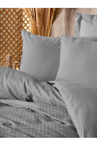 Cotton Box Plain Çift Kişilik Nevresim Takımı Gri