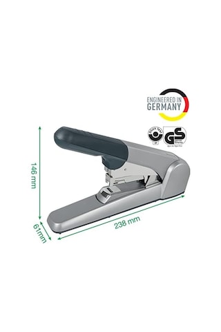 Ekstra Güçlü Düz Zımba, 60 Yaprak Kağıt İçin, Zımba Teli, Ergonomik Tasarım, Gümüş, 55520084
