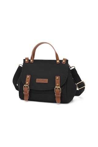 Kanvas Kumaş Kadın Çantası Elden Tutmalı Smart Bags 1327 Siyah