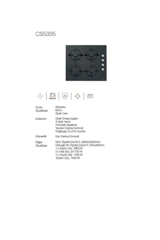 Silverline BO6501B01 - CS5335B01 - 3481 Flam Siyah Ankastre Set