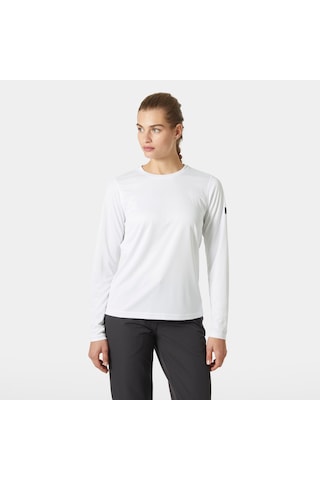 Helly Hansen W Hh Tech Crew Ls 2.0 Uv Üst Kadın Sweatshirt-32405 Beyaz