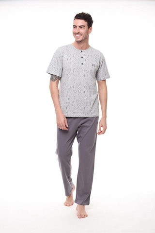 Pijadore Erkek 1403 Erkek Kısa Kollu Desenli Pijama Takım 001