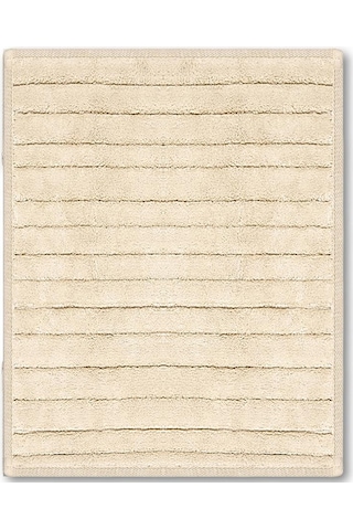Lines Doğal Pamuklu 2'li Banyo Paspas Seti 60x100+50x60 Cm Bej