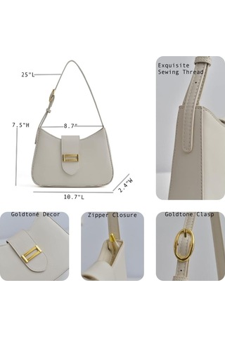 Dofolink Kadınlar İçin Uyumlanabilir Askılı Çanta - Küçük Boyutlu, Alışveriş/iş/seyahat İçin Uygun Beyaz Çok Renkli