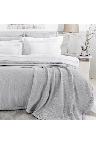 Schafer Home Pavia Şönil Yatak Örtüsü Nevresim Seti 7 Parça-gri Gri