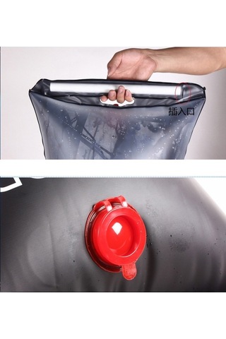 Novahub Outdoor Kampçılık 5 Galon Güneş Isıtmalı Duş Çantası 20 L - Pratik Kamp Ekipmanı Altın