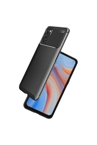 Oppo Reno 4 Kılıf Zore Negro Silikon Kapak Lacivert