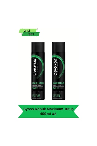 Syoss Maksimum Tutuş Sprey 400 ml x 2 Adet