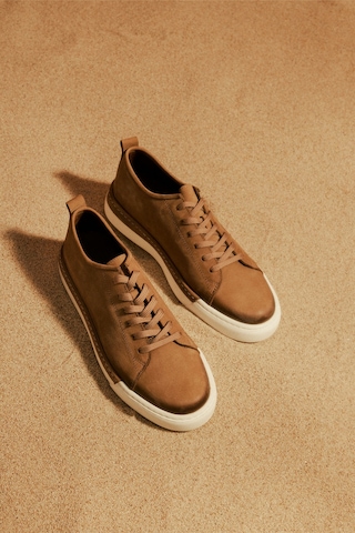 Ac&co Erkek Vızon %100 Nubuk Esnek Rahat Taban Sneaker Ayakkabı Vizon