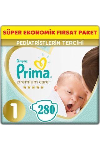 Prima Premium Care Bebek Bezi 1 Numara Yenidoğan 280 Adet Süper Ekonomik