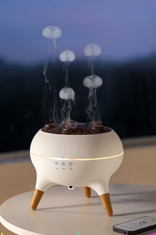 Dinamik Denizanası Hava Nemlendirici Ve Esansiyel Yağ Difüzörü - Çok Fonksiyonlu - 7 Renk Işık