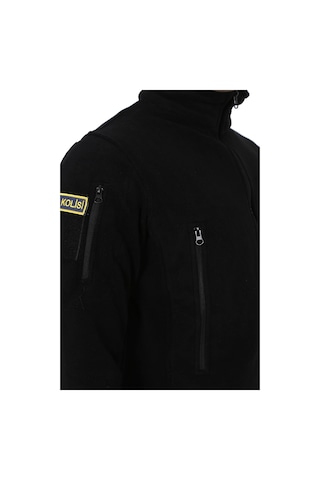 Erkek Siyah Taktik Polar Hırka - Outdoor Polis Poları (547422914)