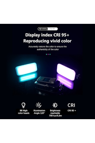 Mini Taşınabilir Fotoğrafçılık Lambası Kısılabilir Led Işık Siyah Siyah