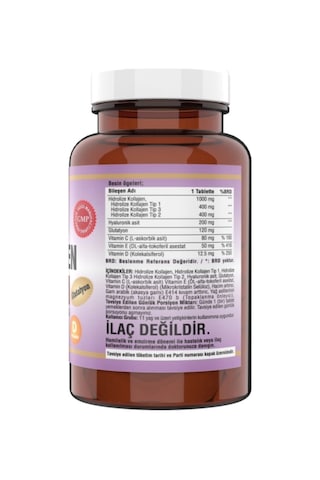 Collagen Kolajen Tip 1-2-3 Hyaluronic Acid 3 X 90 Tablet
