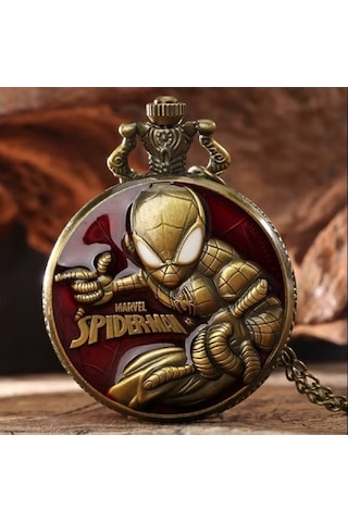 Kişiye Özel Marvel Spiderman Quartz Steampunk Vintage Köstekli Saat
