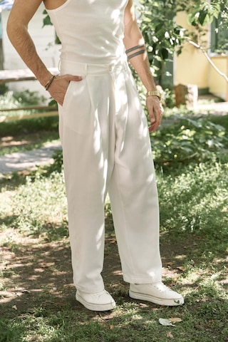 Ayyubay Pileli Ekru Erkek Pantolon Ekru