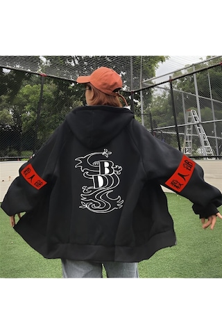 Begonia Design Anime Tokyo Revengers Manga Siyah Hırka Sweat SIYAH