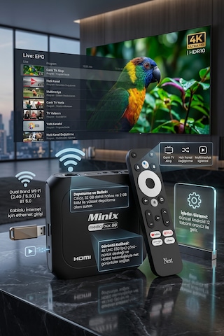 Next Nextstar Next Minix 5g 4k Android Tv Box Dual Band Wi-fi / Bluetooth