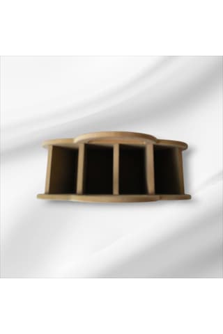 Ahşap-boyanabilir- 4 Bölmeli Kaşıklık