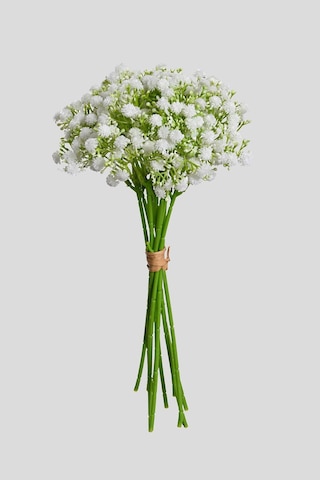 Beyaz Yapay Cipso Demeti 10 Dallı Premium Islak Dokulu 30 Cm