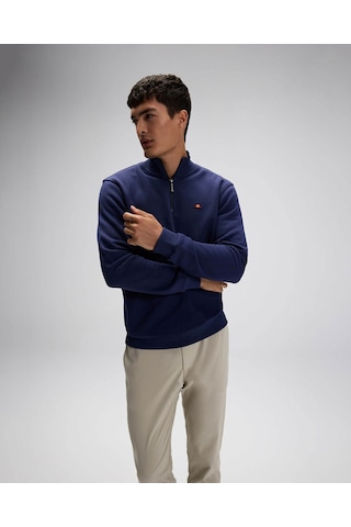 Ellesse Yarım Fermuarlı Lacivert Erkek Sweatshirt Em580 Lacivert