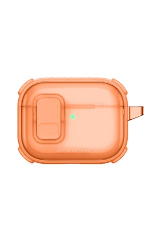 Airpods Pro 3 Uyumlu Amazingthing Kilit Tasarımlı Airbagli Titan Pro Serisi Kapak Turuncu Turuncu