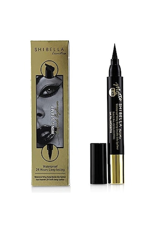 Shibella Siyah Çift Uçlu 24 Saat Dayanıklı Kalın Damgalı Eyeliner Kutulu