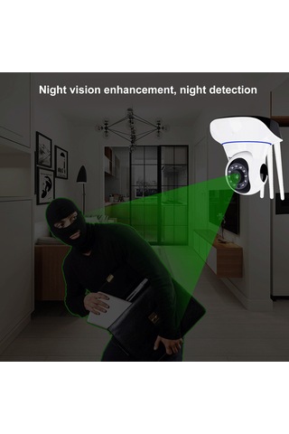 Gajeena Akıllı Wifi Gözlem Kamerası - 2mp 1080p, 11 İnfrare Led Gece Görüşü, 355 Dönüş, Hareket Algılama, Ev/ofis Güvenliği