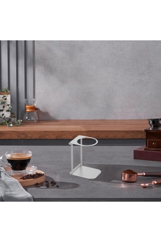 Homyl Alüminyum El Demleme Braketi Küçük Presli Kahve Gümüş