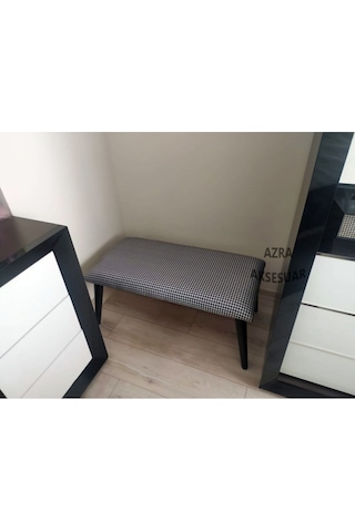 Azra Mobilya Benc - Puf - Bank - Çeşitleri - Ahşap Ayaklı - Ahşap Bench - Çift Kişilik Puf Turuncu