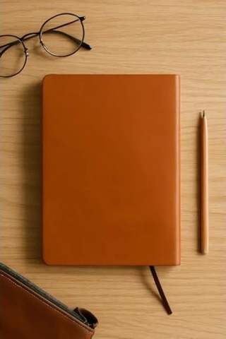 Termo Deri Kapaklı Noktalı Defter - A5 128 Yaprak 124-Pembe
