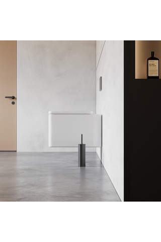 Zift Unique Paslanmaz Çelik Mat Siyah Wc Fırçası, 304 Kalite Tuvalet Fırçası, Yıkanabilir Ömür Boyu Kullan Siyah