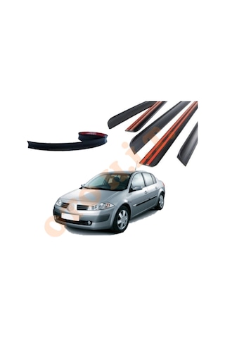 Renault Megane 2 Uyumlu Bagaj Üstü Spoiler Mat Siyah Uyumlu