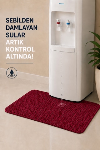 Su Emici Sebil Önü Matı Halı Kırmızı