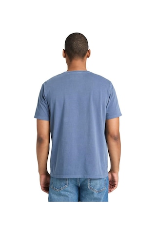 Timberland Garment Dye Logo Graphic Erkek T-shirt-32649 Mavi