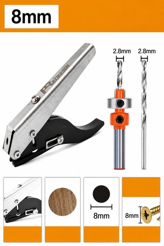 Kenar Bandı Pvc Ve Delme Pensesi 8 Mm Siyah Gri