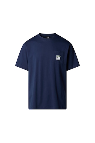 The North Face Mountain Logo Relaxed S/s Pocket Tee Erkek T-shirt-32344 Lacivert
