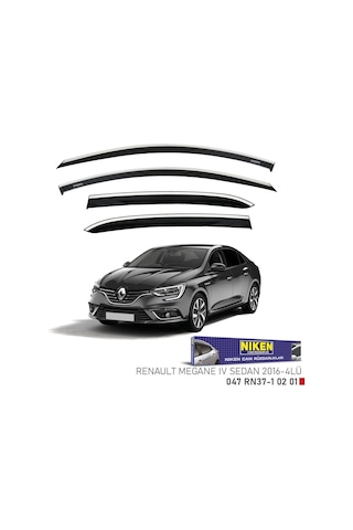 Niken Renault Megane 4 Cam Rüzgarlığı Kromlu Sedan 2016+ Niken 047 Rn37-1 02 01