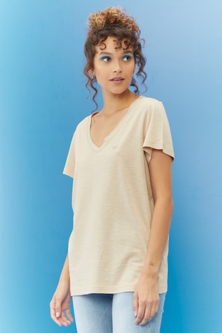 Lee Regular Fit Rahat Kesim V Yaka Tişört L41JENUQ Bej