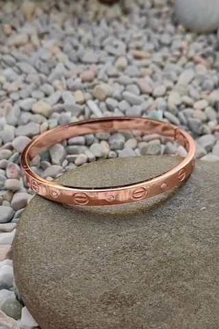 Chavin Rose Kelepçe Dizayn Taşlı Kadın Bileklik Du22rsx Gold