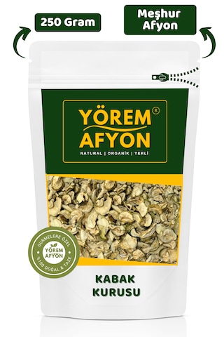 Yörem Afyon Afyon Un Bereketli Tarlalarından, Anne Eliyle Güneşte Kurutulmuş Hakiki Üçgen Kabak Kurusu 250gr.