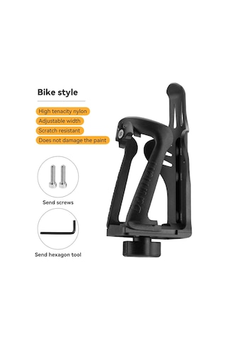 Rockbros 1d Bisiklet Su Şişesi Kafesi Bisiklet Bisiklet Ayarlanabilir Genişlik Naylon Şişe Tutucu Raf