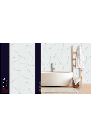 Mermer Görünümlü Pvc Duvar Paneli 120 X 244 Cm Perla