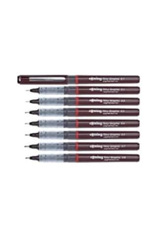 1904753 Tikky Grafik Fiber Uçlu Kalem, Siyah Mürekkep, Kahverengi Gövde, 0.3 Mm